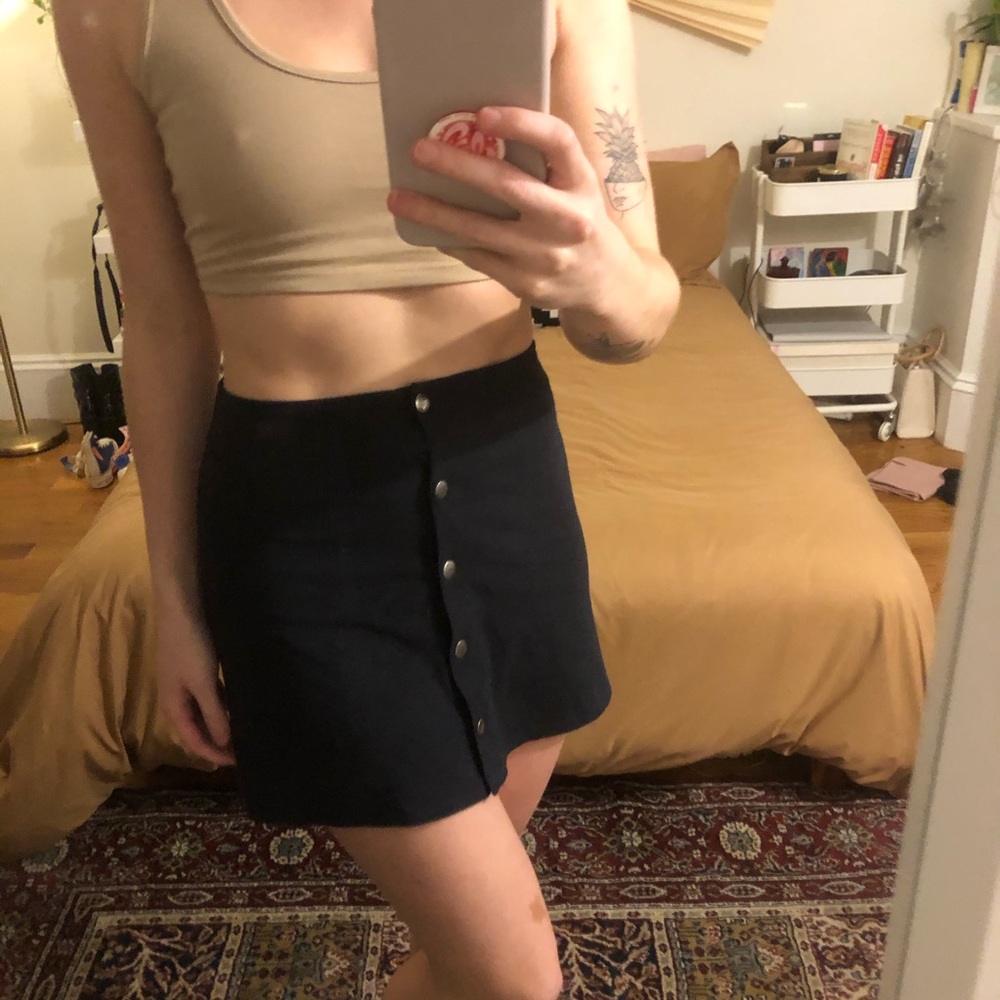 Suede skirt